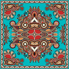 Traditional ornamental floral paisley bandanna