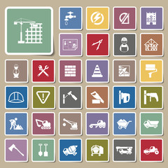 Construction Icons Sticker set