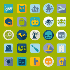 Set of halloween icons