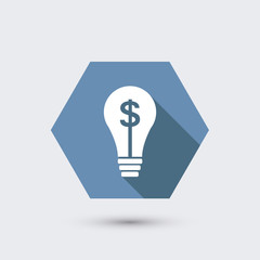 vector modern flat icon with long shadow.