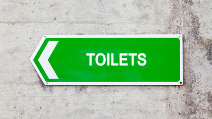 Green sign - Toilets