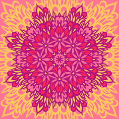 Flower Mandala. Abstract background.