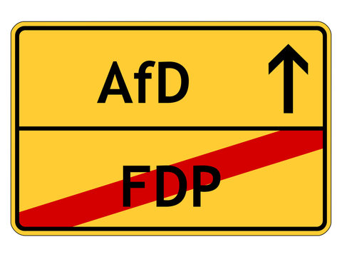 Schild: Alternative für Deutschland (AfD)
