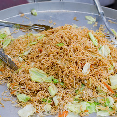 Fired Instant noodles in Thai market