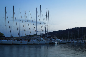 Fototapeta premium France Riviera, the marine Bay with yachts and boats