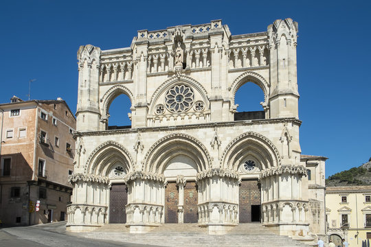 Fachada de la catedral de Cuenca en Castilla la Mancha Espa&ntilde;a