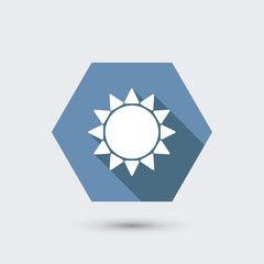 vector modern flat icon with long shadow.