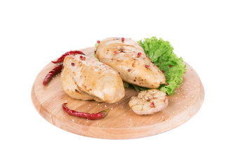 Close up of grilled chicken fillet.