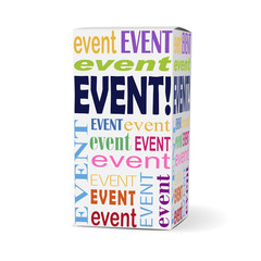 event word on product box