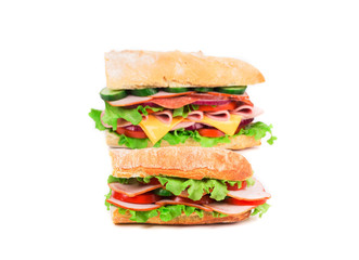 Two fresh sandwiches.