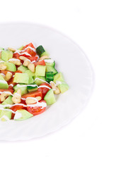 Close up of fitness salad.