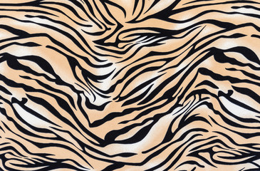 Texture of fabric stripes tiger