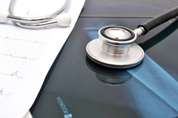 Stethoscope and X-ray