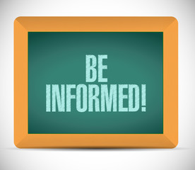 be informed message illustration design