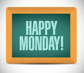 happy monday sign illustration design