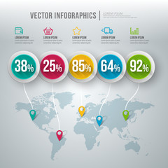 Vector abstract infographic design. Workflow layout template