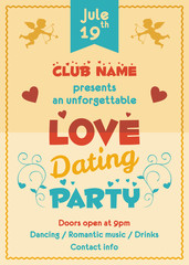 Love dating party flyer