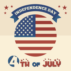 American Independence Day flat design