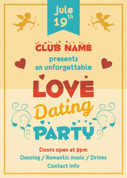 Love dating party flyer