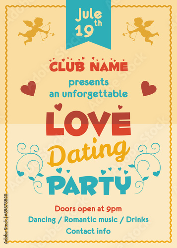 Love Dating Party Flyer Stock Image And Royalty Free Vector Files On