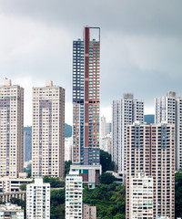 View of high rises from Hong Kong Park in Hong Kong
