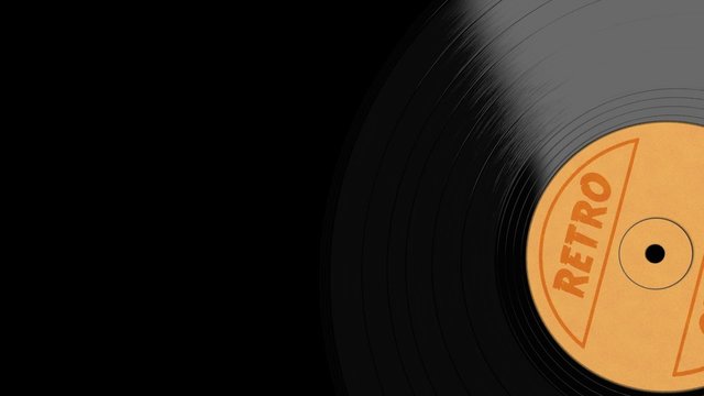 seamless VJ loop of retro vinyl with alpha channel video format