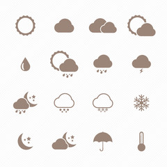 Icon set of weather