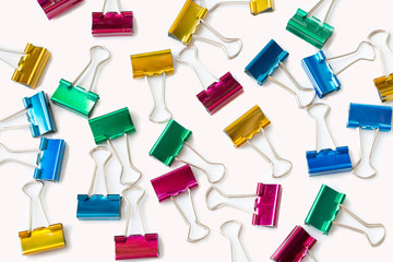 paperclips on white background