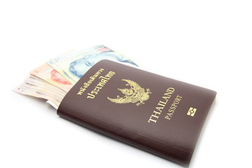 Thailand passport with money