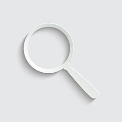 Search Icon with shadow on a grey background