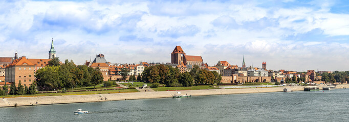 Fototapety  Panoramic view of old town in Torun, Poland.