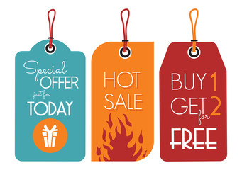 Sale offer label tags
