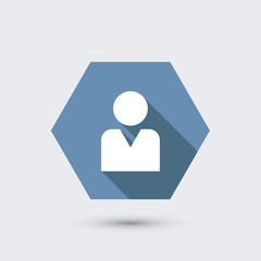 vector modern flat icon with long shadow.