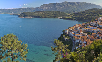 View Lastres, located  in Asturias, northern Spain.