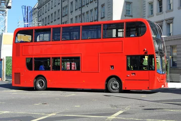 Fotobehang Londen rode bus Rode Londense bus