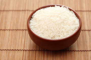 Fototapeta na wymiar White rice in bowl