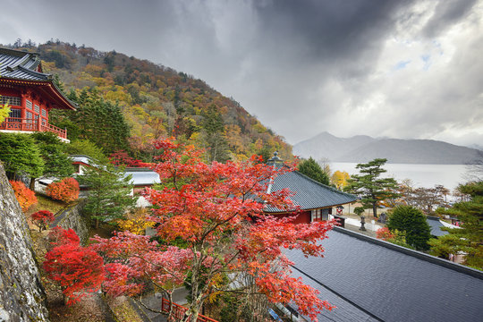 Chuzenji Temple in the Autumn in Nikko, Japan
