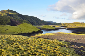 Исландия, горная река