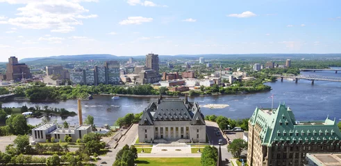  Canada Supreme Court en Gatineau Skyline luchtfoto, Ottawa © Wangkun Jia