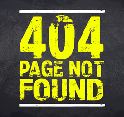Kreidetafel mit 404 Page not found