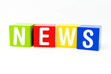 Bunte Würfel mit NEWS