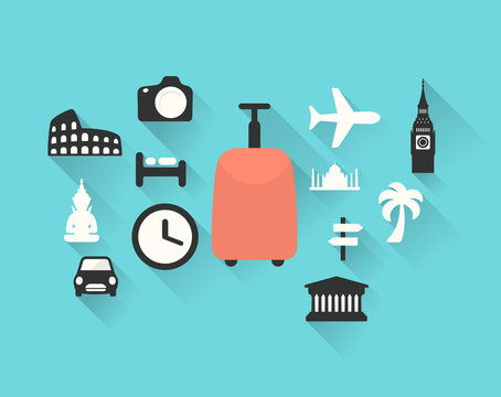 Travel theme vector illustration