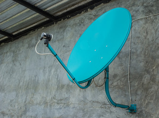 Green Satellite Dish