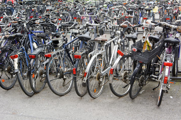 Fototapeta na wymiar Bikes in the City