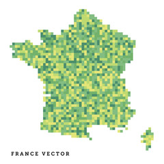 Pixel art outline of France