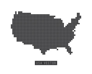 A vector of the United States of America in a pixel art style