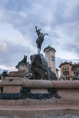 Fountain with sculpture