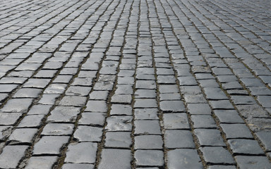 Old cobblestone pavement.