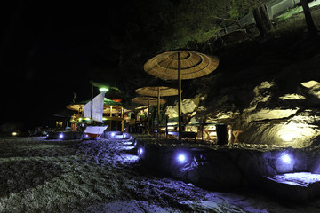 Adriatic Pebble Beach in the Night, Baska voda, Croatia