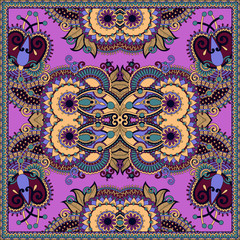 Traditional ornamental floral paisley bandanna